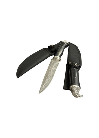 Ніж мисливський туристичний подарунковий Орел дерев'яна ручка дамаська сталь у чохлі Columbia (346597098)