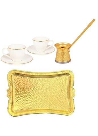 Турецкий набор Kahve Seti на 2 персоны с туркой на подносе №4 (R-300581-VS) Acar (303348176)