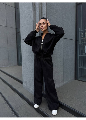 🔸Стильный костюм из замши (кофта на молнии + широкие брюки) Vione (367076378)