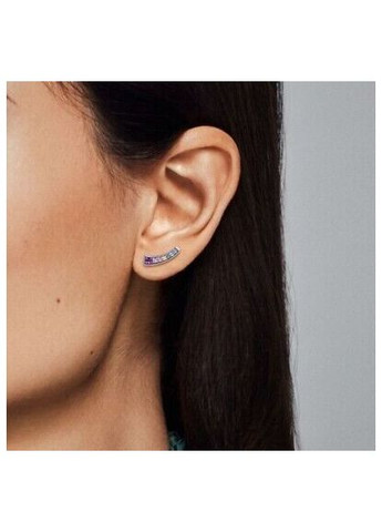 Срібні сережки Пандора кульчики Веселка кохання 297077NRPMX Kabluchka (355345703)