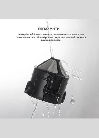 Пуровер/воронка/фильтр для ручной заварки кофе многоразовый Coffee Maker, Black Semi (334891529)