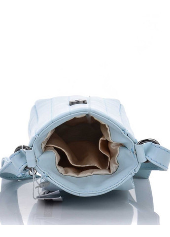 Жіноча сумка Тотті блакитна від екокожа стьобана молодіжна сумка на плече з магнітом ProDobro (367264913)