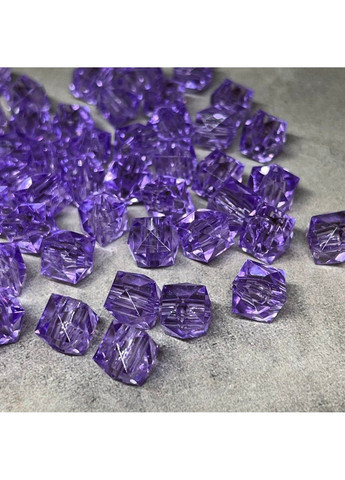 Акриловые Бусины КУБ (граненый) - D 10 мм, цвет -сиреневый, арт 018294, уп ~25 грамм (97-100 шт) No Brand (334343807)
