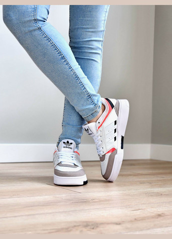 Кроссовки женские и мужские Adidas Drop Step low white | Адидас Дроп Степ белые No Brand белые демисезоны (307397805)