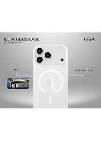 Чохол GlassCase + Camera Button with MagSafe для Apple iPhone 17 Pro Transparent (iLGCLCa17Pr) [150418] iLera (399558121)