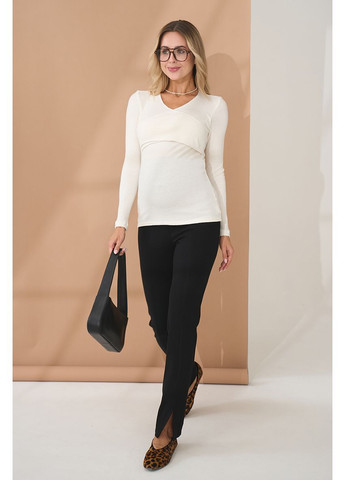 Брюки-лосины для беременных черные из плотного теплого трикотажа Юла мама (365957018)