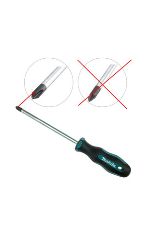 Хрестоподібна викрутка PH3 B-65931 (150 мм) магнітна (6335) Makita (295037674)