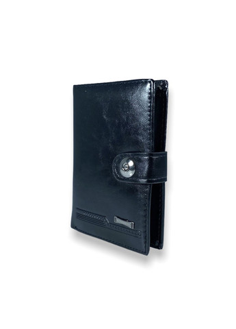 Чоловічий гаманець 302B3 із шкірзамінника застібка-кнопка розмір:14*11*2 5 см чорний Bohshihou (286421650)
