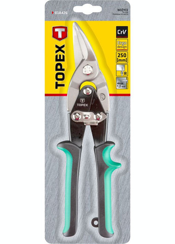 Ножницы по металлу (250 мм) правые (23971) Topex (285815142)