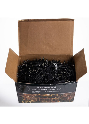 Гирлянда Рождественская фея уличная 100 (м) 1000 LED черный провод Белый CF1000L100MBW Garlando (366219550)