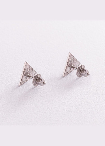Срібні сережки - пусети Трикутники 4888 Oniks (264023886)