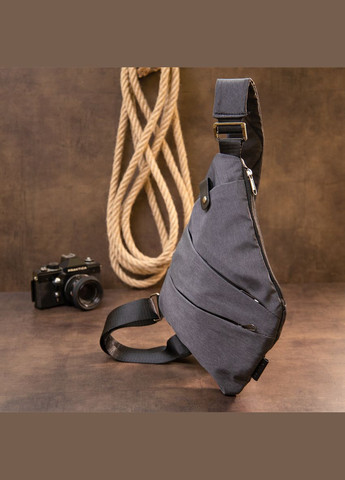Сумка слинг нейлоновая Vintage для документов и туризма вертикальная серого цвета (sku_20558) No Brand (328922722)