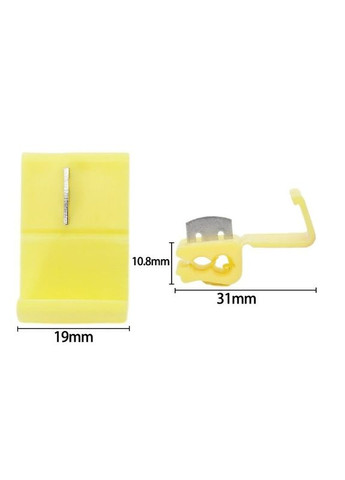 Набір клем з врізним контактом для швидкого монтажу 2 - 4 мм З'єднувач електричний 20 шт жовтий (TR050927-20) Bodasan (329443863)