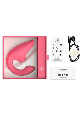 Вагинально-клиторальный стимулятор Blend Vibrant Rose, вибрация+вакуум, 2 мотора - CherryLove Womanizer (366962722)