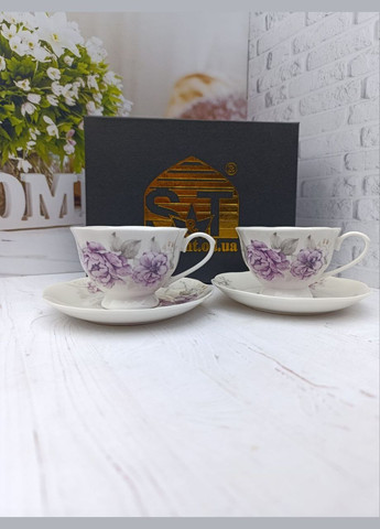 Чайний набір Sawyer Rose порцеляна 180 мл 4 предмети 1993-02 S&T (334293633)