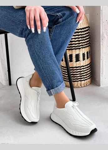 Жіночі білі шкіряні кросівки зі змійкою, спортивні та повсякденні Yimeili Кросівки білі демісезони (346146181)