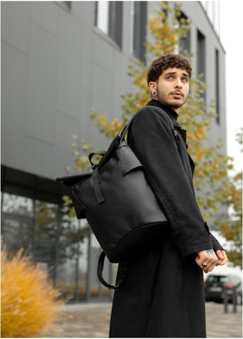 Чоловічий рюкзак роллтоп з відділенням під ноутбук Чорний (5340271841) Sambag (360965596)