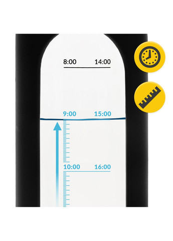Пляшка для води спортивна 1000 мл скляна Black (P-5905973403917) 4FIZJO (311505594)