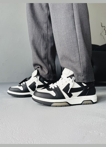 Чорні Осінні кросівки чоловічі і жіночі off-white out of office black white | офф-вайт чорні No Brand