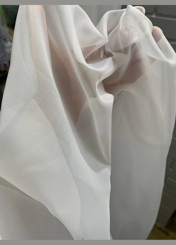 Тюль готовий пошитий білий однотонний шифон на тасьмі, 2.7 х 6м No Brand (316457645)