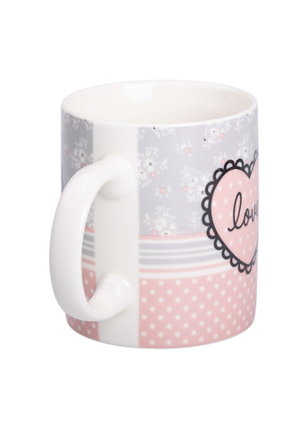 Чашка керамічна Love 400 мл, рожевий No Brand (324218774)