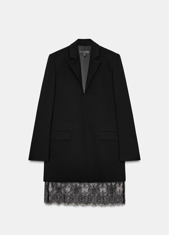 Черное платье Zara однотонное