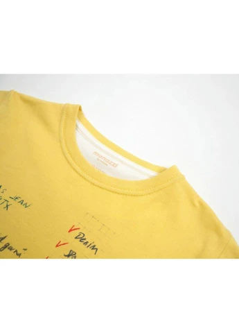 Жовта демісезонна футболка дитяча aziz з джинсами (16272-122b-yellow) No Brand
