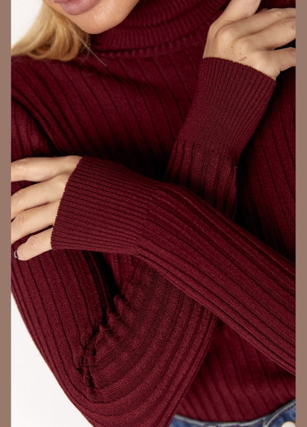 В'язана жіноча водолазка в рубчик Lurex (307699131)