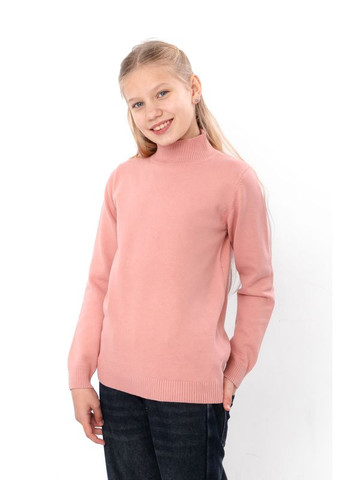 Пудровый зимний кашемировый подростковый свитер прямого кроя для девочки (p-18489) Носи своє