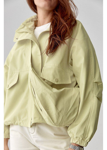 Салатова демісезонна жіноча вітровка у комплекті з бананкою Lurex