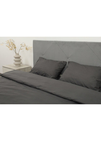 Комплект постільної білизни сімейний glux-1027 графіт наволочка 50x70 Amore (309003683)
