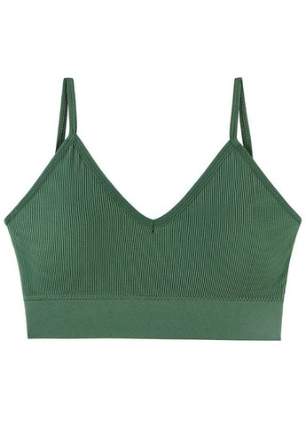 женский бюстгалтер в рубчик бретели тонкие No Brand без косточек