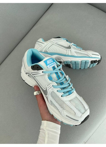 Блакитні Осінні кросівки чоловічі nike zoom vomero 5 white blue найк аір зум вомеро 5 No Brand
