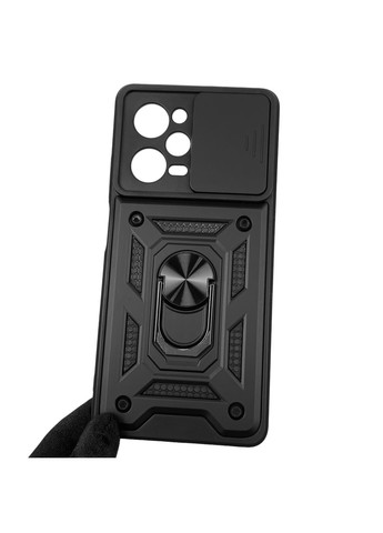 Чехол для POCO X5 Pro 5G бронированный с кольцом-держателем со шторкой на сяоми поко х5 про 5г чёрный rg1 Xiaomi (366020188)