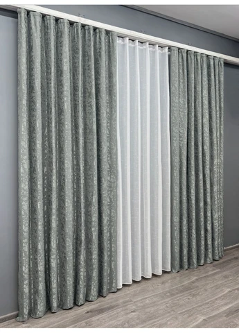 Комплект готовых штор Лен мрамор Pavliani ХО № 1264ш 100х280 см 2 шт (31-162) VR-Textil (334256785)