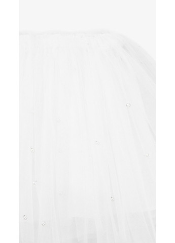 Белая повседневный однотонная юбка XZKAMI