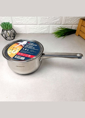 Ковш 1.6л из нержавеющей стали с крышкой с многослойным дном Gourmet Ardesto (303212922)