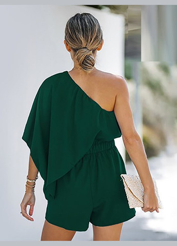 Комбінезон CUPSHE однотонний смарагдовий пляжний поліестер