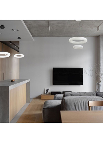 Чорна світлодіодна підвісна люстра 40см 60W (97-MD6006 (400) BK) No Brand (370071930)