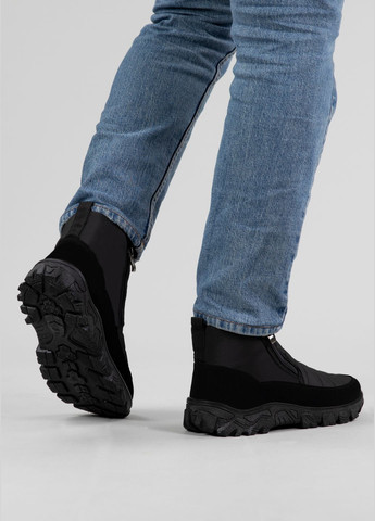 Дутики чоловічі зимові з хутром чорні (014) Bromen (307073085)