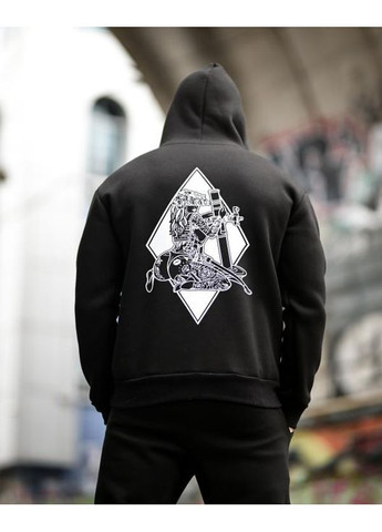 Тактичний чоловічий зимовий костюм на флісі Міномет чорний No Brand