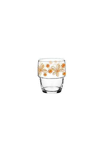 Склянки низькі 200 мл 6 шт квітковий орнамент різнокольоровий 7090 No Brand (277964793)