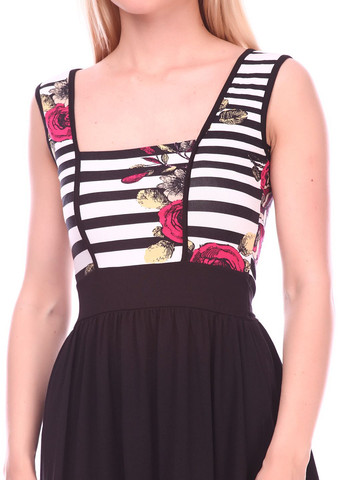 Чорна повсякденний сукня темно-синій Ysatis