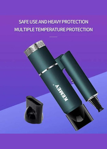 Фен для укладки волос Kemey KM-9825 зелёный 3500 Вт (2390000003) No Brand (340252206)