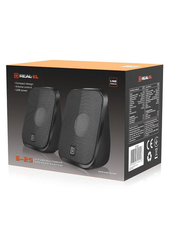 Акустична система S-25 Black Real-El (364860643)