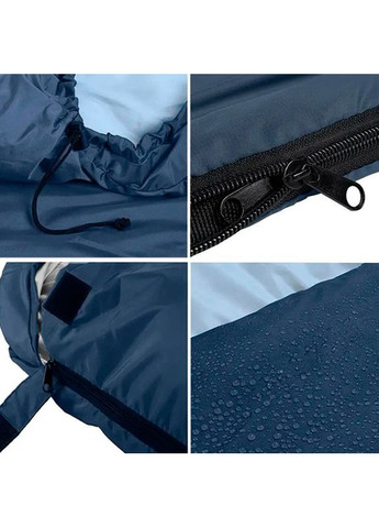 Спальный мешок для туризма 0021 Dark Blue 210*75 см 0,95 кг спальник 15шт Lesko (373018216)