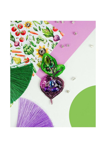 Набір для вишивання бісером прикраси "Бурячок" -231 на натуральному полотні AD (321971423)