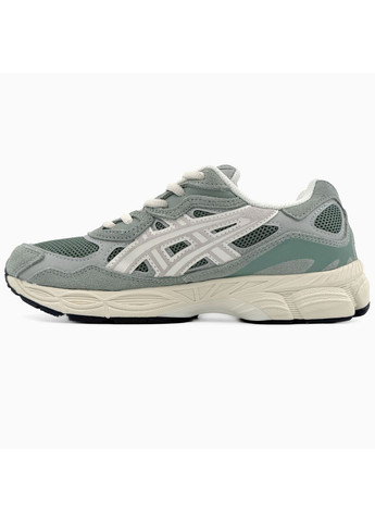 Серые демисезонные кроссовки мужские asics gel-nyc green асикс гель нюк No Brand