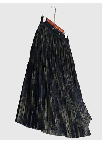 Зеленая кэжуал трикотажная двусторонняя юбка миди mw-ks-1905c зеленый Forza Viva