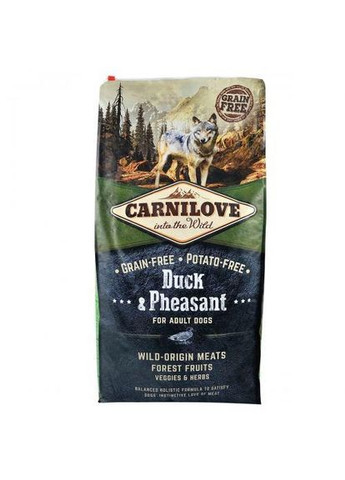 Сухой корм Duck & Pheasant для взрослых собак всех пород, утка и фазан, 12 кг (*) Carnilove (323219772)